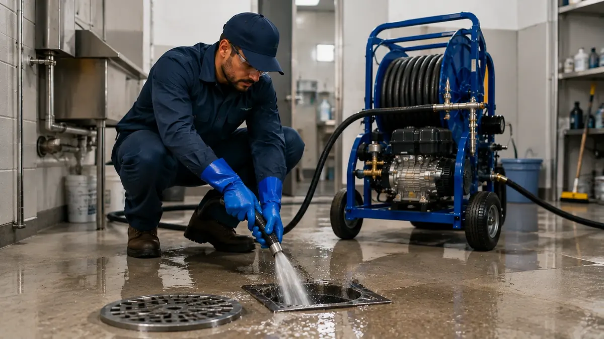 Floor Drain Hydro Jet Cleaning in Bradley